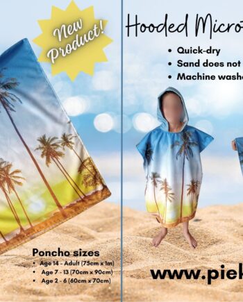 Microfiber Swimming Poncho - Large (75cm x 1m)