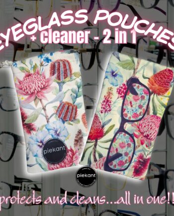 Eyeglass Pouches + Cleaner = 2in1